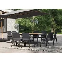 MWH Das Original Minto Gartenmöbel-Set 7-tlg. Iron Grey