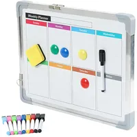 Relaxdays Whiteboard 30 x 33 cm Grau/Weiß