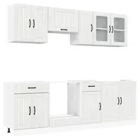 VidaXL Küchenschrank-Set Lucca 8-tlg. Hochglanz  Weiß