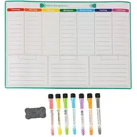 Relaxdays Wochenplaner für Kühlschrank, abwischbar, A3, Whiteboard-Marker & -schwamm,