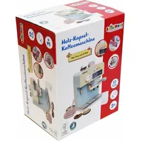 Vedes SpielMaus Küce Holz Kapsel-Kaffeemaschine mit Zubehör aus Kapselmaschine