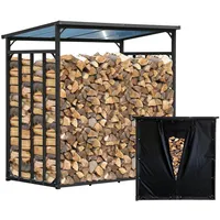 Quick Star Kaminholzregal Metall 185 x 100 x 185