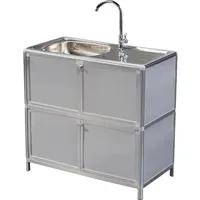 Hti-Living Outdoorspüle L Gerti Silber