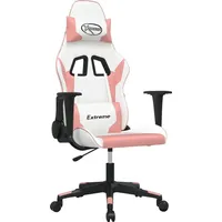 VidaXL Gaming-Stuhl Weiß und Rosa Kunstleder