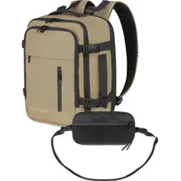 Normani Handgepäck-Rucksack mit Brusttasche One Size Beige