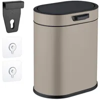 Relaxdays Hängender Mülleimer 5 l Beige