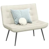 VidaXL Sitzbank Creme 110x74x84 cm Samt