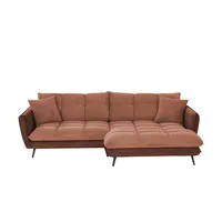 Bobb Eckcouch Mikrofaser 3-Sitzer Kupfer