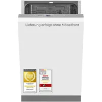 Exquisit EGSP52109-E-030E Geschirrspüler (freistehend, 448 mm, Silber)