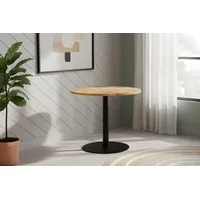 Sam Bistrotisch massiv Mango rough rund 80 cm Säulengestell-rund