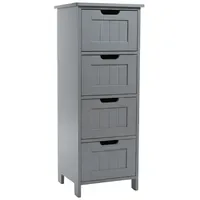 Relaxdays Badezimmerschrank mit 4 Schubladen 30 x 82 x