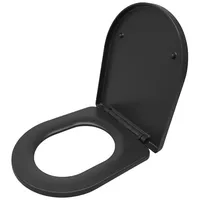 Relaxdays Toilettendeckel mit Absenkautomatik Anthrazit