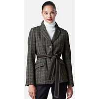 Madeleine Blazer mit Gürtel in schwarz / wollweiß), |