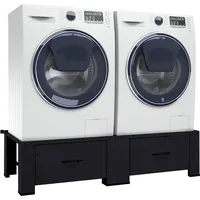 VidaXL Waschmaschinen-Podest 2 pcs Schwarz 64 x 55 x