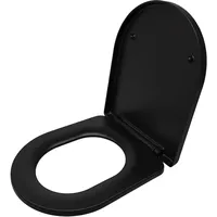 Relaxdays Toilettendeckel Absenkautomatik Schwarz