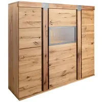 Massivmoebel24 Highboard 160 x 142 x 45 cm Wildeiche
