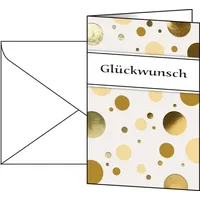 Sigel Motiv-Karte 115x170mm 220g/qm Golden Bubble inkl. Umschläge 10
