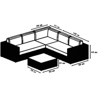 Primaster Bora Bora Loungeset Rattan-Optik braun