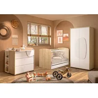 Galipette Babyzimmer-Komplettset GALIPETTE "BASILE SET N2 6tlg", weiß, kastanie