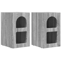 VidaXL Nachttisch 2 pcs Graues Sonoma 29,5 x 33,5