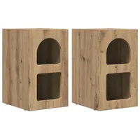 VidaXL Nachttisch 2 pcs Artisan-Eiche 29,5 x 33,5 x