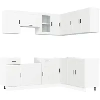 VidaXL Küchenschrank-Set Porto 11-tlg. Weiß