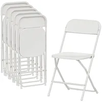 Homcom Klappstuhl Kunststoff weiß 6er Set