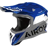 Airoh Aviator Ace 2 Fury, Motocrosshelm - Grau/Weiß/Blau -