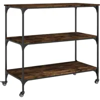 VidaXL Küchenwagen Räuchereiche 102x50x95 cm Holzwerkstoff