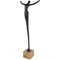 Gilde Skulptur Freedom naturfarben; schwarz H. 70 cm", beige