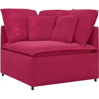 VidaXL Modulares Sofa Eckmodul mit Kissen Weinrot 100 cm