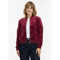 Ragwear Sweatjacke "DORON VELVET", Damen, Gr. S, wine, Samt,