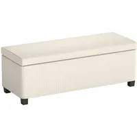 Homcom Sitzbank Polsterbank Cord Beige 112 x 42 x