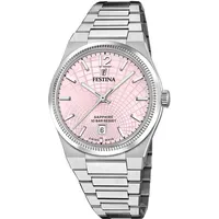 Festina Swiss Made Armbanduhr Edelstahl 316L Silber - Quarzwerk