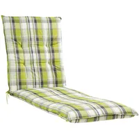Doppler Liegenauflage 195 x 60 cm grün-weiß kariert 1