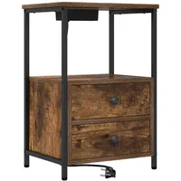 VidaXL Nachtschrank Geräucherte Eiche 40 x 31 x 60