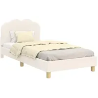 VidaXL Kinderbettgestell mit Kopfteil Creme 80 x 200 cm