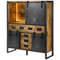 MASSIVMOEBEL24.DE Highboard Mango / Altholz 140x45x160 Natur lackiert /