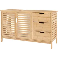 [en.casa] Waschbeckenunterschrank Boksereys 60x100x35 cm Bambus Natur
