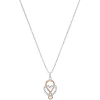 Tom Tailor Kette mit Anhänger Herz Infinity Unendlichkeitsschleife Bicolor/Silber