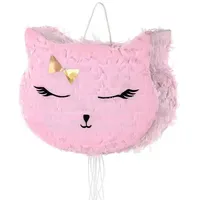 Partydeco Piñata Katze 27x35x9 cm Rosa