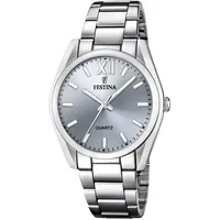 Festina Damen Uhr Analog Edelstahl 316L Silber - Quarzwerk