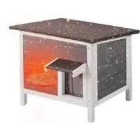 Vevor Katzenhaus für draußen, wetterfest, Unterschlupf für Wildkatzen für