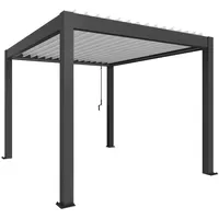 Biohort Pergola 3 m x 3,5 m Dunkelgrau-Weiß