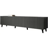 Mirjan24 Vamos TV-Lowboard 201 cm Grau PVC/MDF/Melamin/Holzwerkstoff