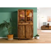 MASSIVMOEBEL24.DE Vitrine MAILAND 90 x 40 x 180 cm