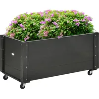 Outsunny Hochbeet 89 x 48 x 47 cm Schwarz