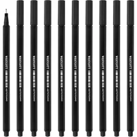 Westcott STORYLINER Fineliner schwarz 10 Stück | Premium Fineliner