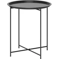 Outsunny Beistelltisch klappbar Ø 46 x 50 cm Schwarz