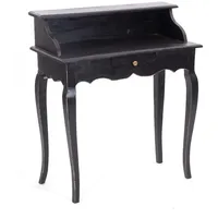 DESIGN DELIGHTS Sekretär, schwarz Holz, 80x92x40 cm, Arbeitszimmer, Schreibtische,